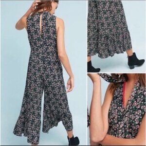 Anthropologie Maeve SIZE 2P floral sleeveless wide leg jumpsuit